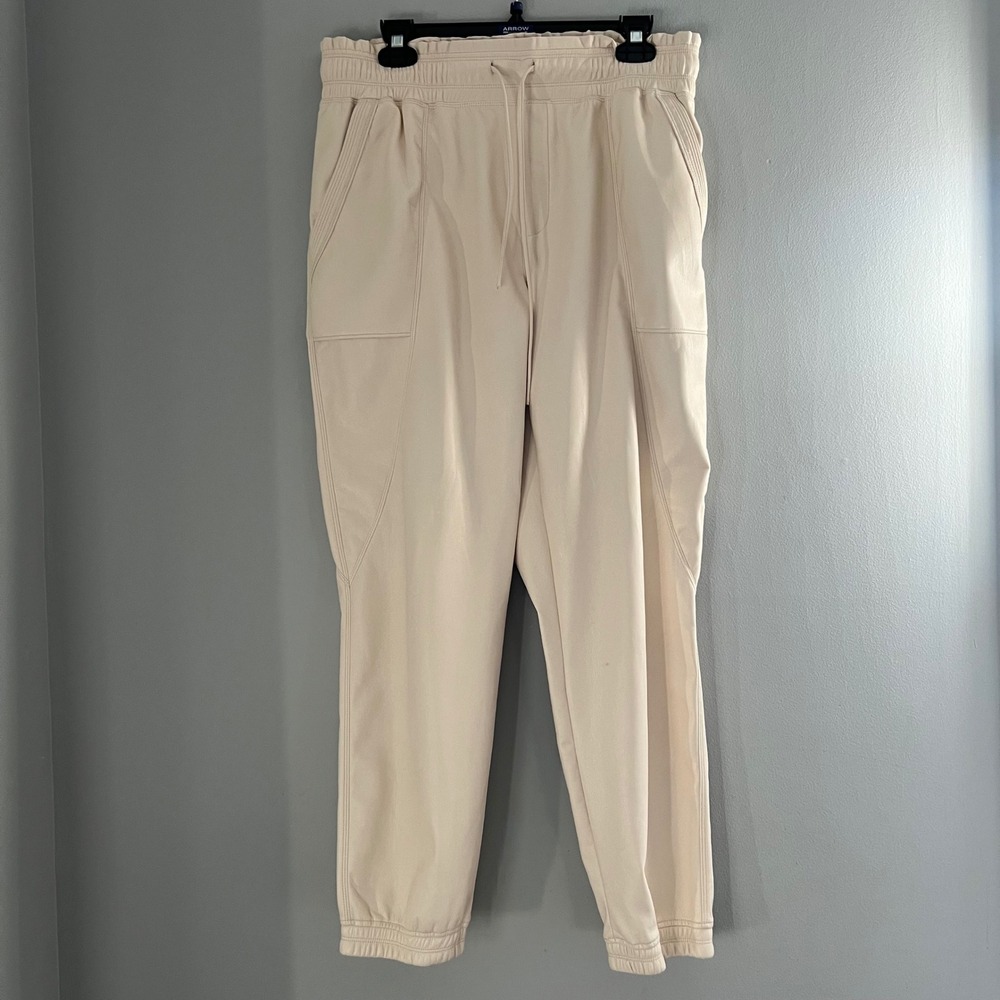 MELISSA NEPTON Kaja Faux Leather Jogger Pants Elastic Waist‎ Large Streetwear